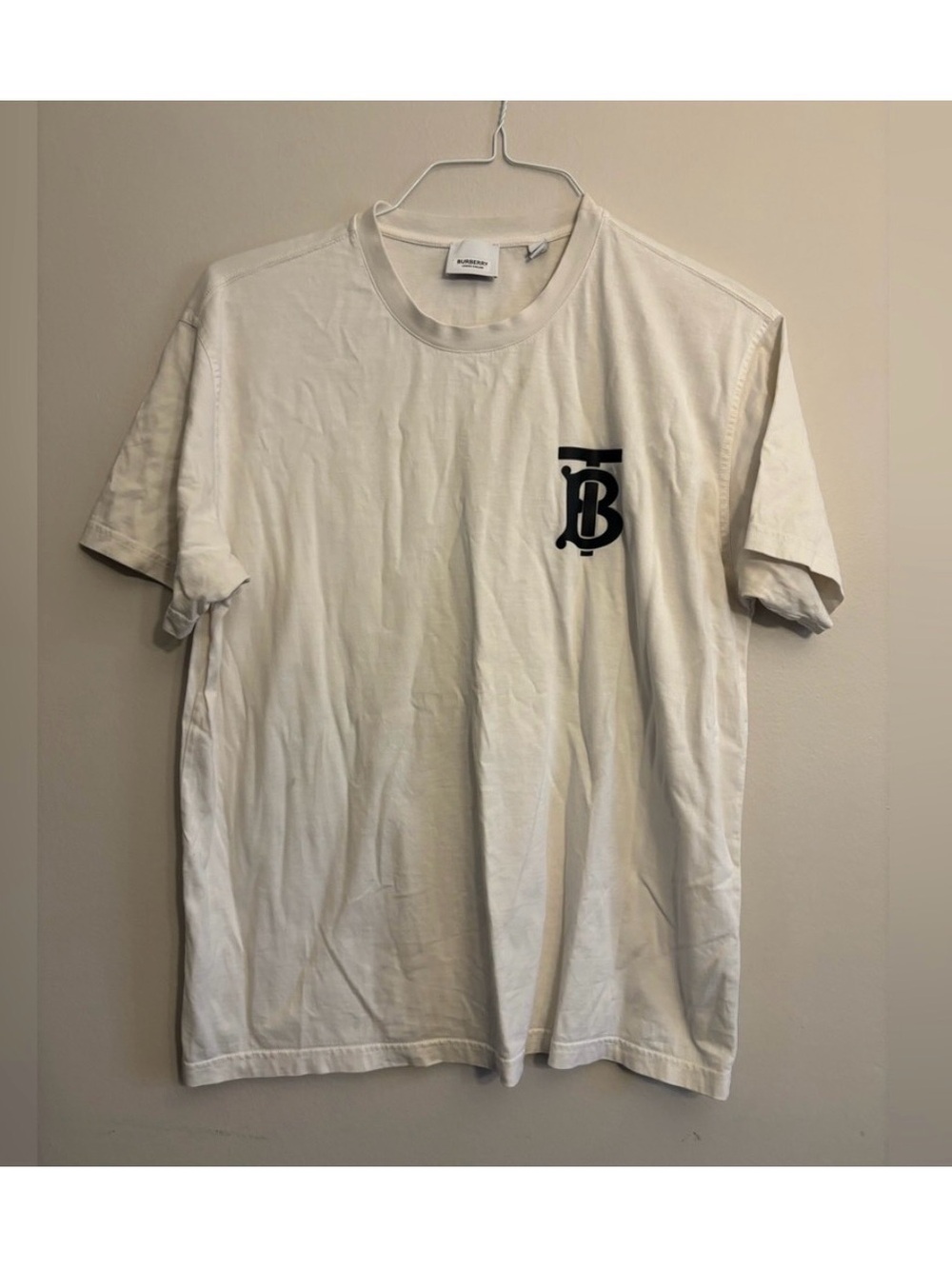 Burberry White Short Sleeve Logo T-Shirt